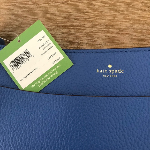 Kate Spade Crossbody Purse Blue Austin Hemsley NWT - Picture 7 of 8